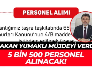 KPSS ŞARTI OLMADAN 5 BİN 500 SÖZLEŞMELİ PERSONEL ALINACAK!