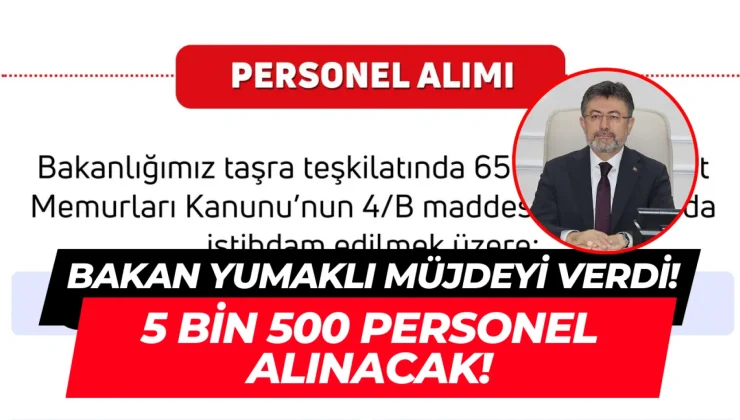 KPSS ŞARTI OLMADAN 5 BİN 500 SÖZLEŞMELİ PERSONEL ALINACAK!
