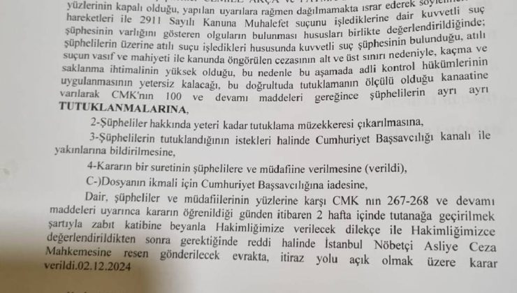 BOP VE AKP GENEL BAŞKANI ERDOĞAN’I İSRAİL İLİŞKİLERİ DOLAYISIYLA PROTESTO EDEN GENÇLER AKP TARAFINDAN TUTUKLANDI!