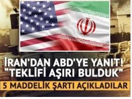 İRAN’DAN ABD’YE ÜLTİMATOM! SAVAŞI BİTİRME ŞARTLARINI ANCAK BİZ BELİRLERİZ!