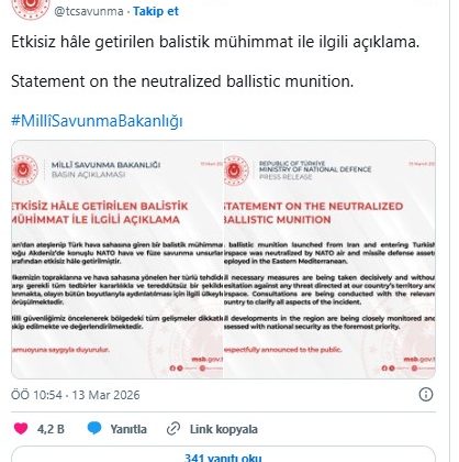 BÜYÜK KURTARICIMIZ NATO! İRAN’DAN TÜRKİYEYE ATILAN 3. FÜZEYİ DE DÜŞÜRMÜŞ!